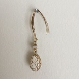 Gold and marble earrings